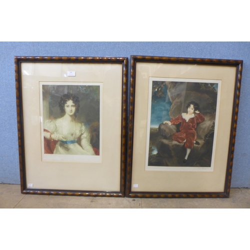 409 - Two early 20th Century mezzotints, portraits, framed