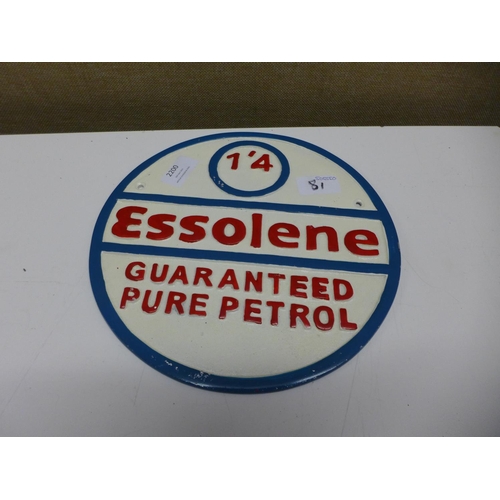 2142 - Aluminium Essolene plaque * this lot is subject to VAT