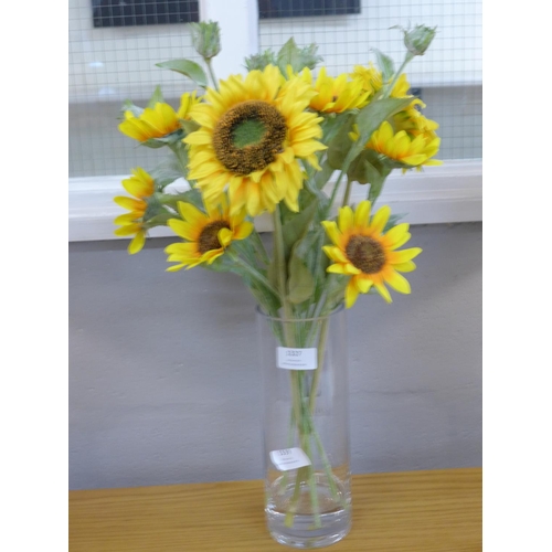 1327 - Sunflowers in a cylinder vase, 52cms (50546913)   #