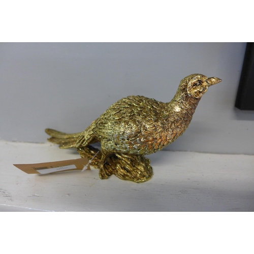 1363 - A gilt ornamental pheasant, height 12cm (2108906)   #