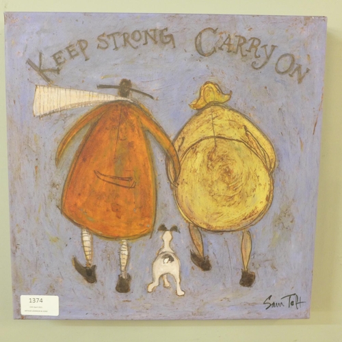 1374 - A Sam Toft canvas print, Keep Strong Carry On (WDC917226)   #