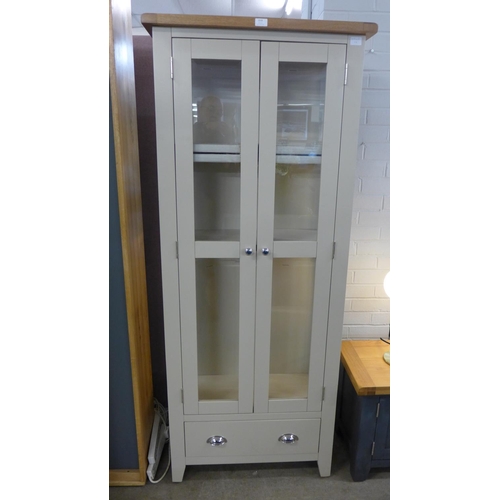 1518 - A Chester grey painted oak display cabinet (NC-DIS-PT) * this lot is subject to VAT