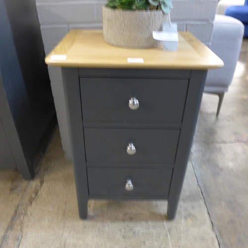 1533 - A Bergen blue painted oak large bedside cabinet (NTP-LBSC-B)* this lot is subject to VAT Marked