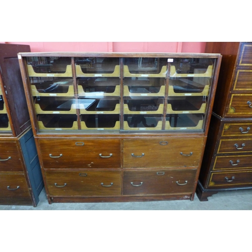 117 - An early/mid 20th Century mahogany haberdashery shop cabinet