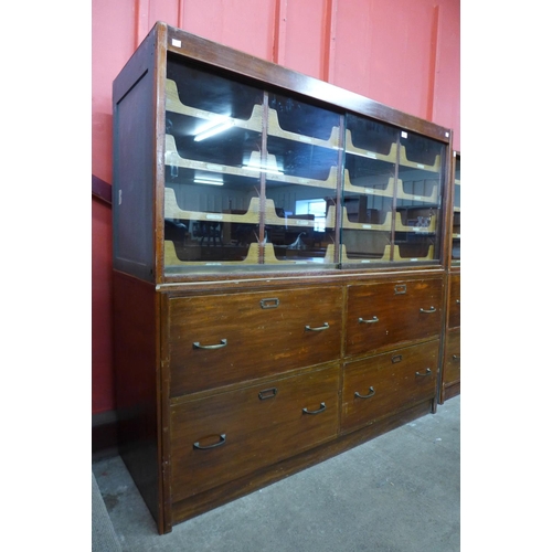 118 - An early/mid 20th Century mahogany haberdashery shop cabinet