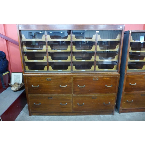 118 - An early/mid 20th Century mahogany haberdashery shop cabinet