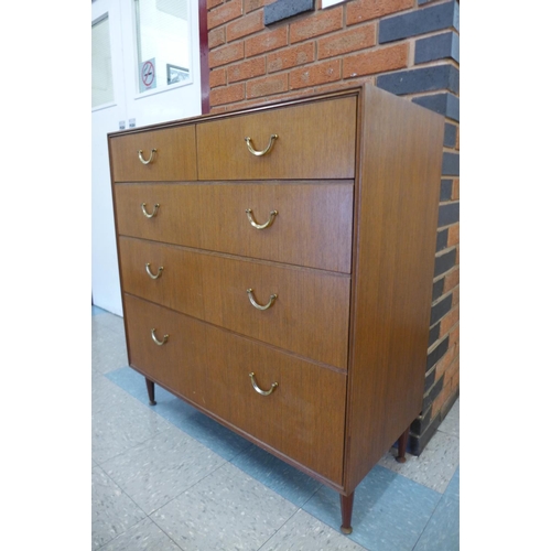 130 - A Meredew afromosia chest of drawers