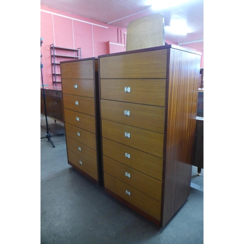 179 - A pair of teak chests of drawers