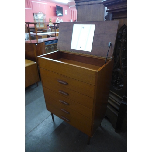 184 - A teak dressing chest