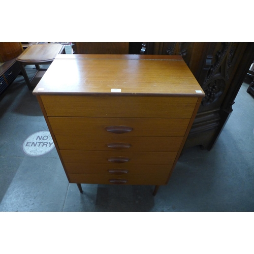 184 - A teak dressing chest