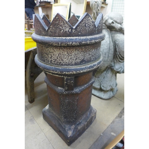 388 - A Victorian salt glazed crown chimney pot