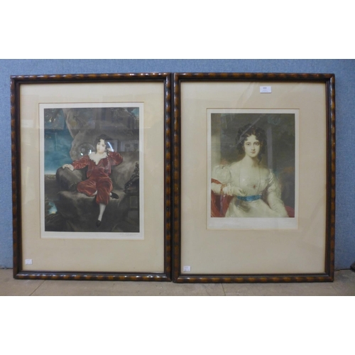 409 - Two early 20th Century mezzotints, portraits, framed