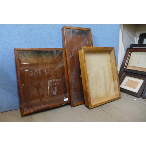 429 - Three wooden display cabinets