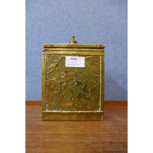 444 - A brass tea caddy