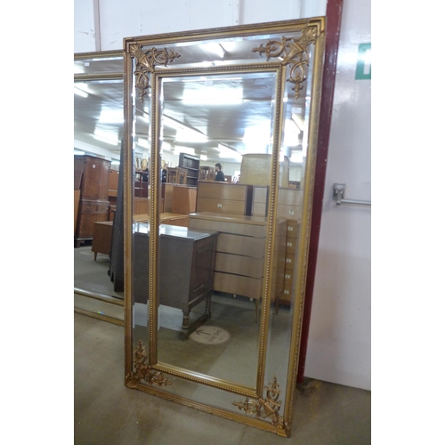 74 - A large French style gilt framed mirror, 183 x 92cms  (M33138)   #