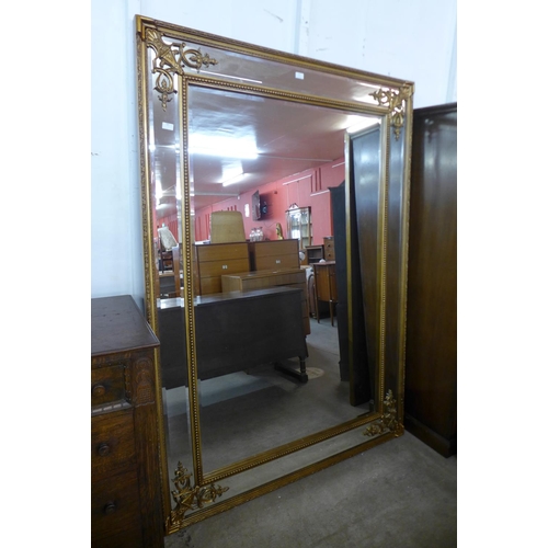 75 - A large French style gilt framed mirror, 194 x 136cms 
 (M24W202)   #