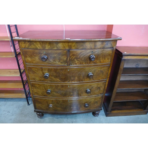 82 - A Victorian mahogany bow front chest of drawers