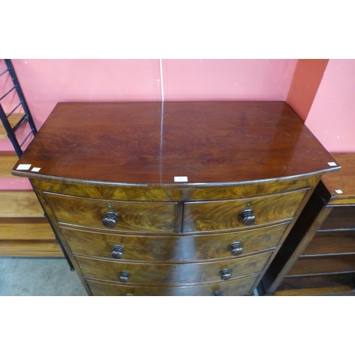 82 - A Victorian mahogany bow front chest of drawers