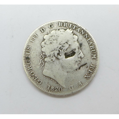 1015 - A George III 1820 crown