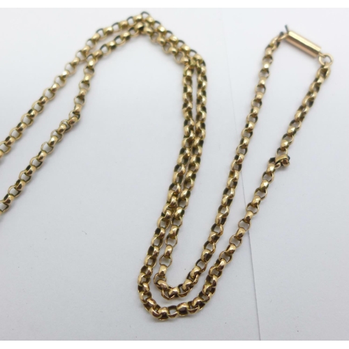 1031 - A 9ct gold chain, 4.6g, 51cm