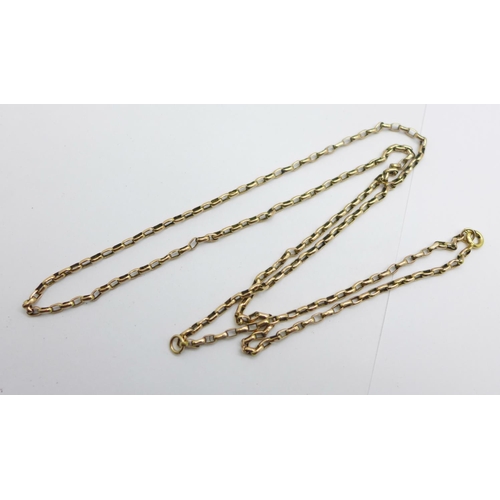 1033 - A 9ct gold chain, 5.4g, 63cm