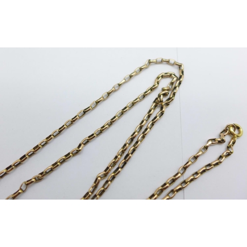 1033 - A 9ct gold chain, 5.4g, 63cm