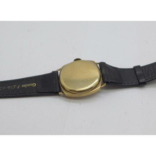 1106 - A 9ct gold Audax wristwatch, the case hallmarked Chester 1929, weight of case back 2.5g, 28mm case