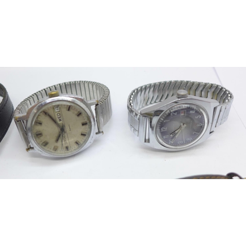 1113 - Five vintage wristwatches including Buler and Novoris