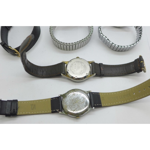 1113 - Five vintage wristwatches including Buler and Novoris