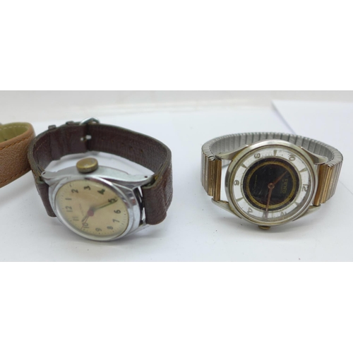 1114 - Five vintage wristwatches including Fero, Exactus and Bentima