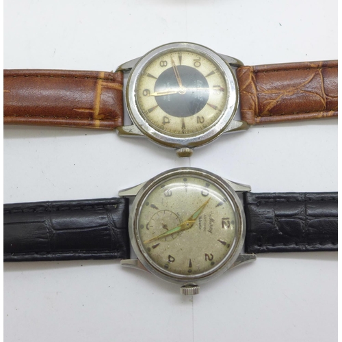 1114 - Five vintage wristwatches including Fero, Exactus and Bentima