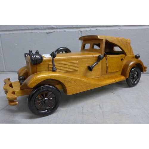 1201 - A model of a wooden car