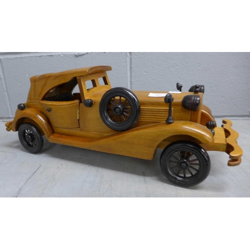 1201 - A model of a wooden car