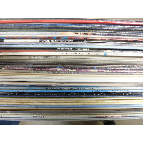 1253 - A collection of LP records, Human League, Blondie, Pretenders and other 1980's **PLEASE NOTE THIS LO... 