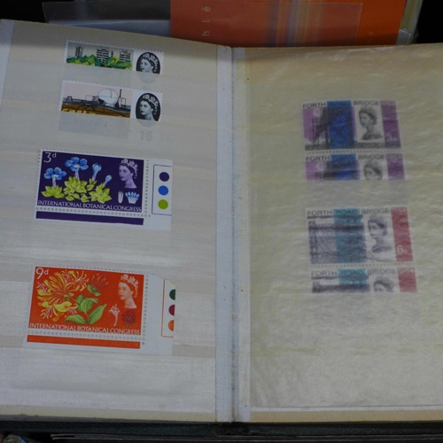 667 - Stamps; a box of stamps, covers, catalogues, etc.