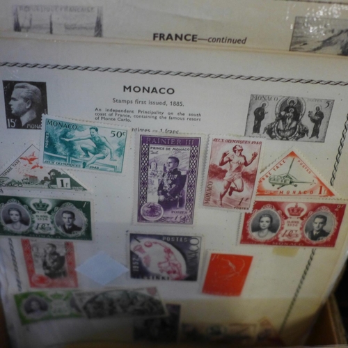 667 - Stamps; a box of stamps, covers, catalogues, etc.