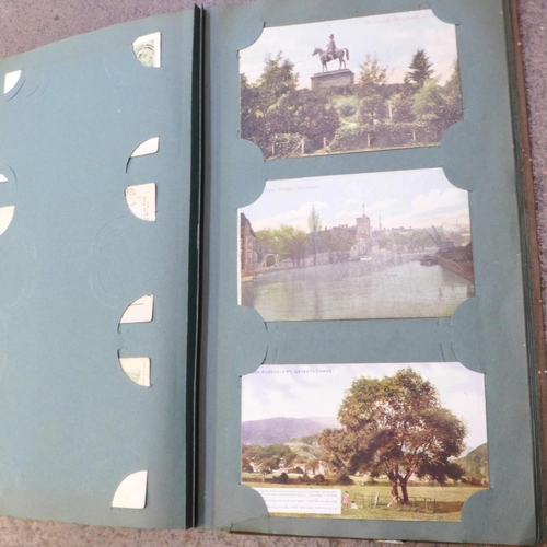 677 - Postcards; a vintage postcard album and collection (102 cards)