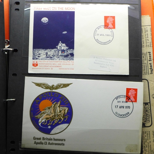 683 - Stamps; an album of space related stamps and covers