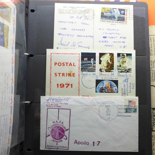 683 - Stamps; an album of space related stamps and covers