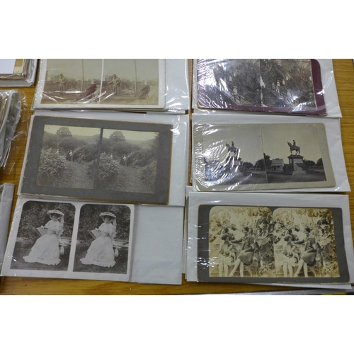 714 - A collection of approximately 500 circa 1900 photographs, cabinet cards, CDV's and Stereoview cards