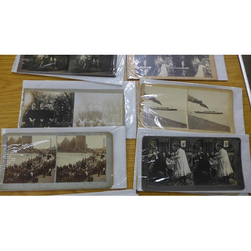 714 - A collection of approximately 500 circa 1900 photographs, cabinet cards, CDV's and Stereoview cards