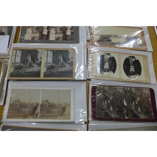 714 - A collection of approximately 500 circa 1900 photographs, cabinet cards, CDV's and Stereoview cards