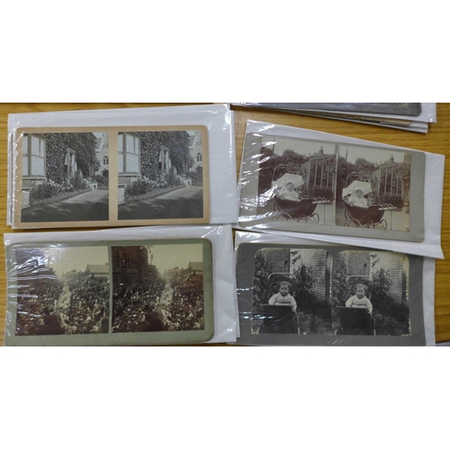 714 - A collection of approximately 500 circa 1900 photographs, cabinet cards, CDV's and Stereoview cards