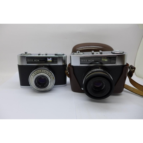 726 - Two Zeiss Ikon Contina LK cameras, one with case