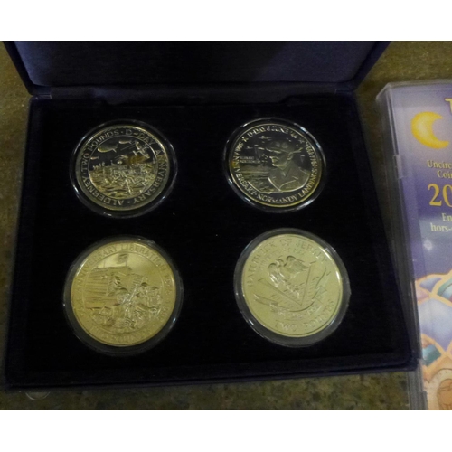 728 - Eight proof coin sets, Canada (4), IOM 1982 World Cup crowns, Channel Islands 4x Two Pounds, etc., p... 