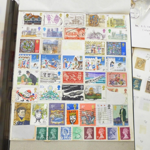 754 - A collection of stamps and a reference book