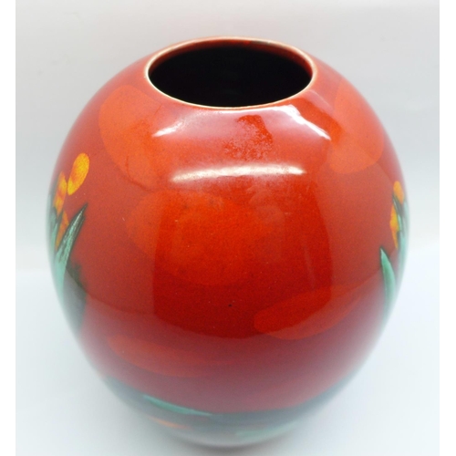 769 - Anita Harris Art Pottery, a limited edition vase in the Swan pattern, signed to base by Samantha Joh... 