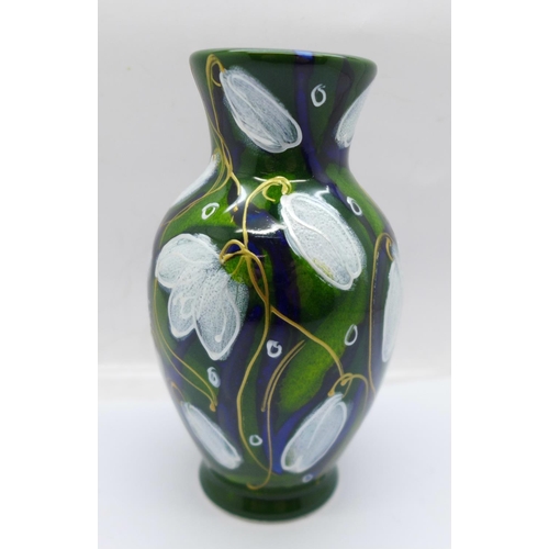 770 - Anita Harris studio pottery, Dream vase in the Snowdrop design, height 11.5cm, signed in gold on the... 