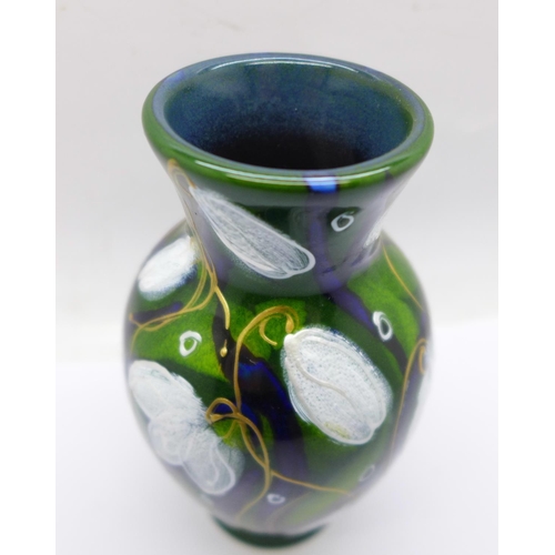 770 - Anita Harris studio pottery, Dream vase in the Snowdrop design, height 11.5cm, signed in gold on the... 