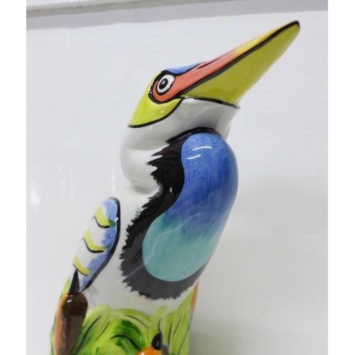 771A - Lorna Bailey pottery, a limited edition Heron, number 8 of 100 produced, 34cms, signed on the base